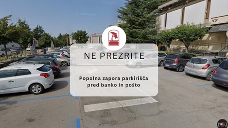 Popolna zapora parkirišča, Vir: Arhiv Občine Sežana